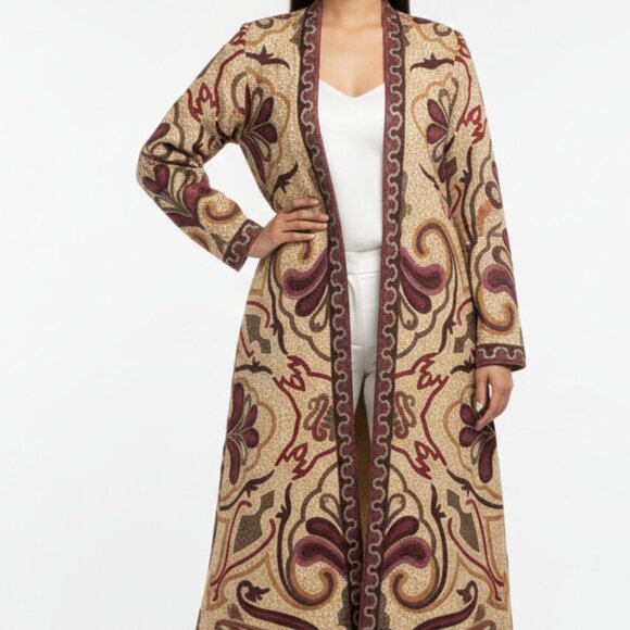 Intricate Hand Embroidered Indian Tapestry Coat/Jacket - Picture 1 of 6